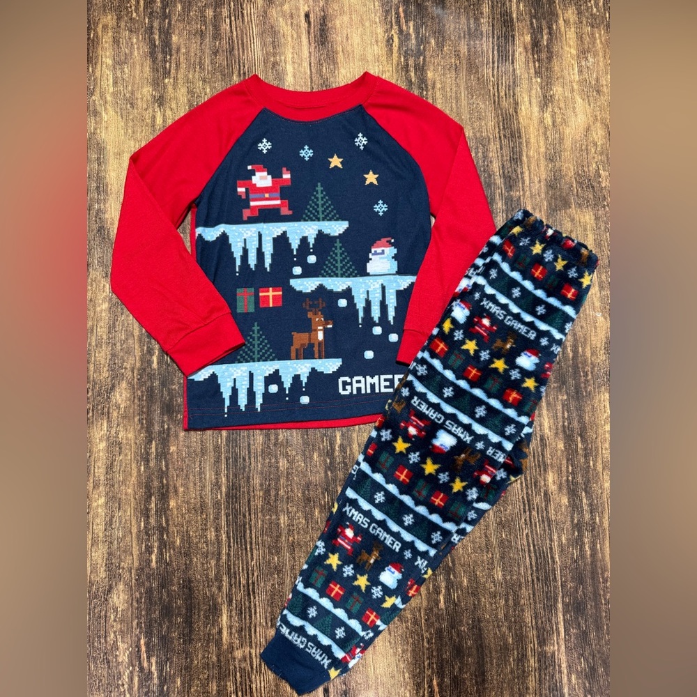 Holiday Time XS Santa Gamer Pjs Pajamas
